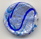 Large 39mm Blue, Aqua, Silver Coin
